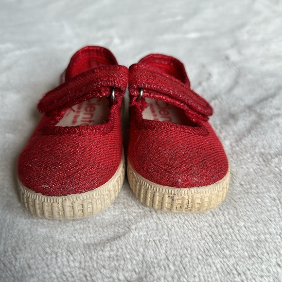 Cienta red sparkle toddler shoes - Picture 3 of 6